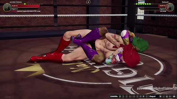 Jennifer vs red nf3d female kinky femdom combat