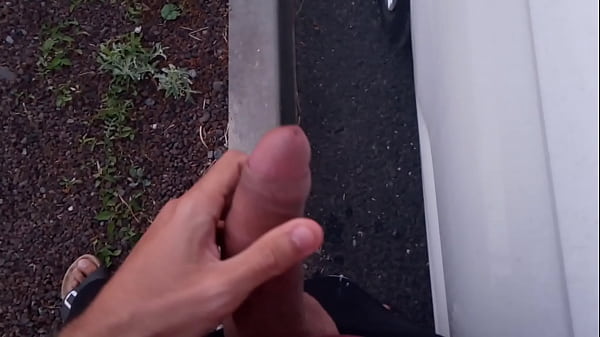 Cum on the roadside