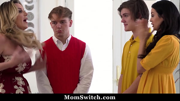 Play MP4 - Big Tits Milfs Invite Stepsons to Have a Swap Sex - Momswitch