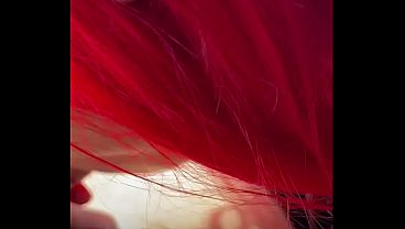 Redhead deepthroats thick BBC in the car fingers gripping tight