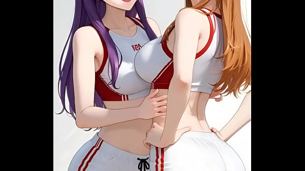 La pelirroja asuka langley de evangelion siendo un poco pervertida 