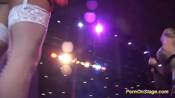 Play MP4 - wild lesbian sex show on public stage