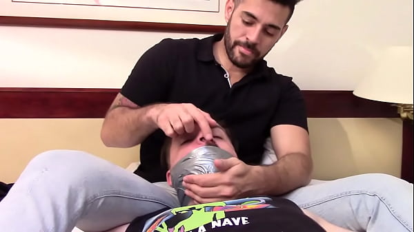 Tapegagged All Night Movie From Bondageman. Ronny By Leicy Sposito Tapegagged All Night Movie Noseplay Duct Tape Handgag From Bondageman thumbnail