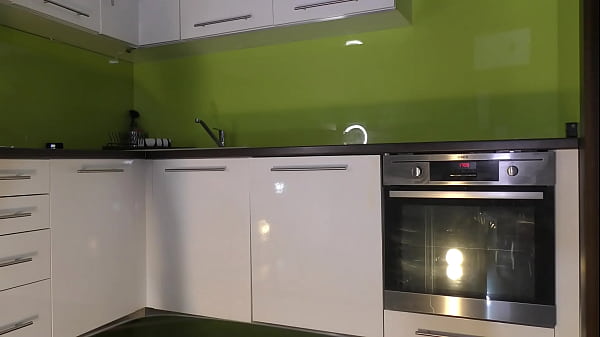 Play MP4 - Super hot petite skinny blonde wife in the kitchen takes off her white cotton panties when gets bored and ignored