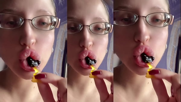 Giantess eating candy asmr