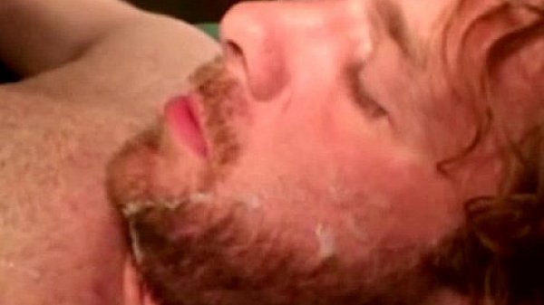 Mature bearded bear redneck facialized 