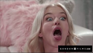 GENDERX FILMS - Huge Cock Janitor Rails Blonde Trans Aubrey Kate On Her Desk