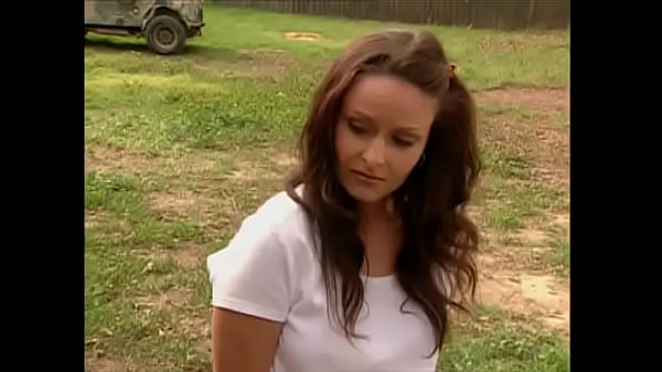 Play MP4 - Horny ebony guy with tattoos fucks a sexy babe in white stockings in a village in the yard and she gives him a deep blowjob