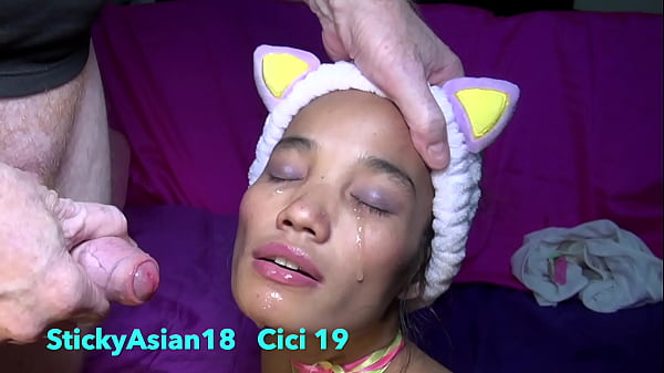 StickyAsian18 petite Cici wants_to watchTV but_gets cock pushedin her_mouth instead