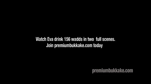 Play MP4 - Premium Bukkake - Eva swallows 94 huge mouthful cum loads