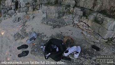 Nonton Sun, Sand, And Matty Mila &ndash; Intimate Outdoor Sex And Oceanfront Finish On A Hidden Nude Beach thumbnail