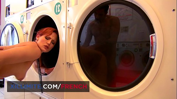 Laundromat sexwith French redhead hotgirl