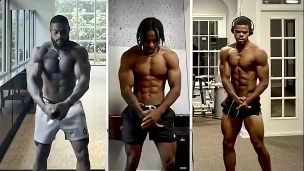 Three hot man ! Three muscle man ! Three black man ! They are cool and dance really well !(AI-generated) 