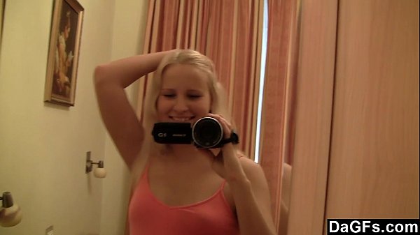 DagfsYoung Blonde Masturbates In Front Her Mirror