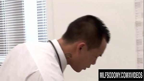 Two sexy milfs visits a doctor he inspects their tits and he calls his assistant and the sluts give them blowjobs