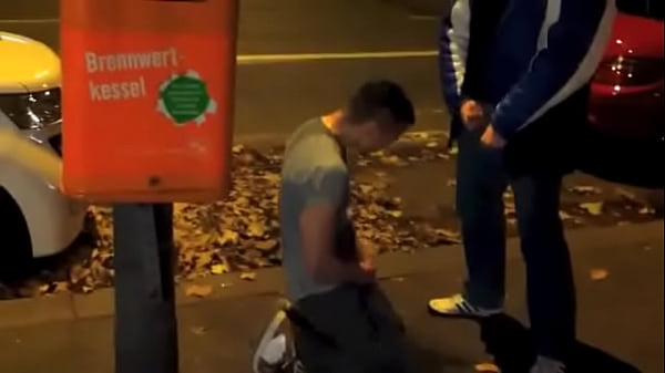 Pissing And Self Pissing Next To Busy Street thumbnail