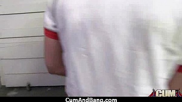 Ebony chick fucked hard in group sex action 27 