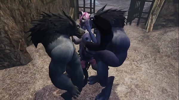 Draenei Has A Threesome With Werewolves | Warcraft Porn Parody thumbnail