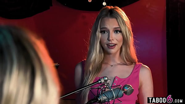 Stepsister put on a strapon dildo to fuck her hot blonde stepsibling from behind 