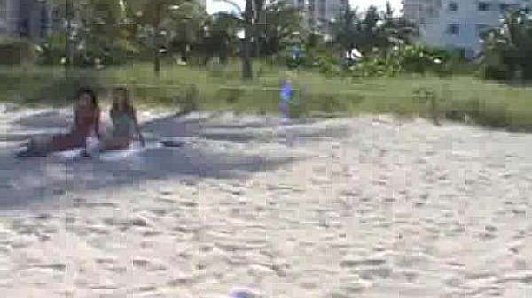 hot teens with stranger in a beach room 