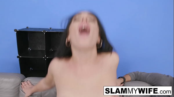 Married brunette takes a big_black cock