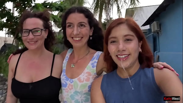 Orgy With Three Girls And One Guy, Fucked Them In Turns And Cum On Their Faces - Public Cumwalk thumbnail