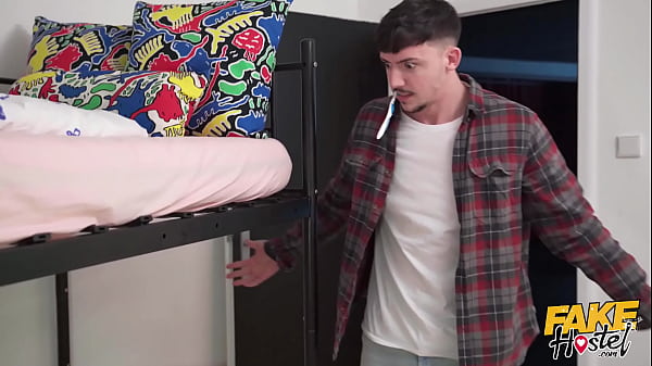 Play MP4 - Fake Hostel - Guy accidentally shares his girlfriend who gets a creampie before sloppy threesome