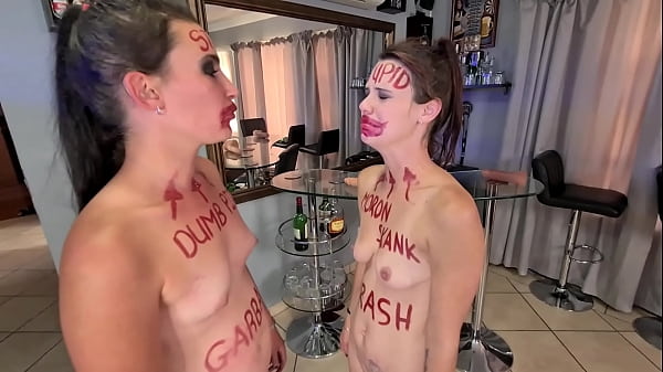 Two_stupid whores doing stupid things self humiliation and humiliatingeach other