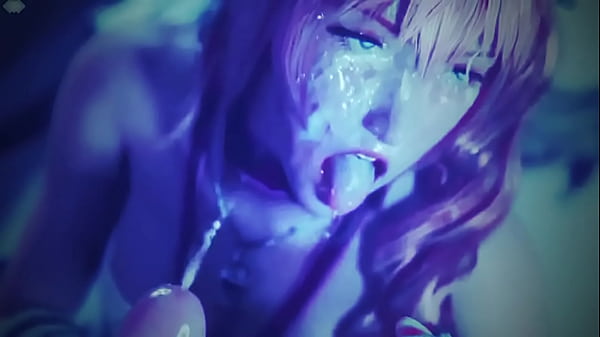 Pink haired bitch gives an incredibly_slobberyblowjob