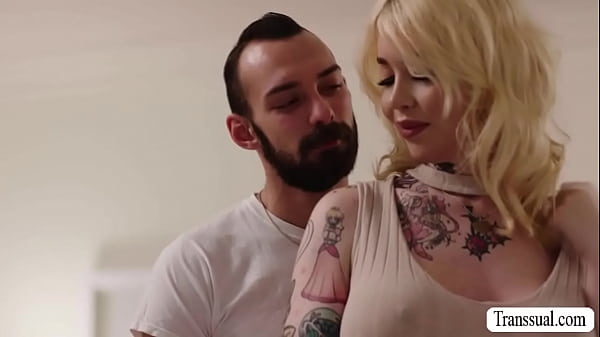 Stunning shemale and the delivery guy are sucking their cocks in 69 position.After that,she licks his ass first and barebacks it after. 