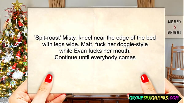 Blond gamer girl_spitroasted in threeway