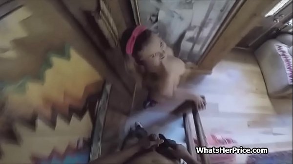 Riding maids tight teen pussy while wife is not_around