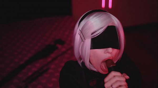 Cosplay Blowjob Sloppy_Suck BBC with2B