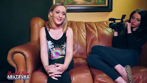 Cute Blonde Ryann And Horny Brunette Olyssia Share A Big Cock To Suck! 