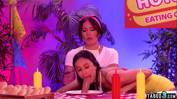 Ebony lesbian Alexis Tae strapon fucking Eliza Ibarra and CharlotteSins