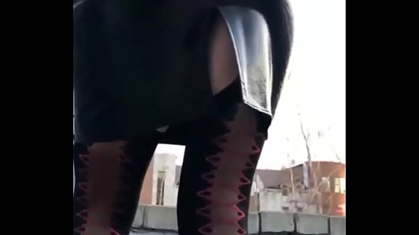 Latex dress and nice legs 