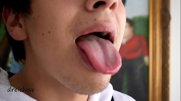 Delicious tongue with pleasure of_sucking cock