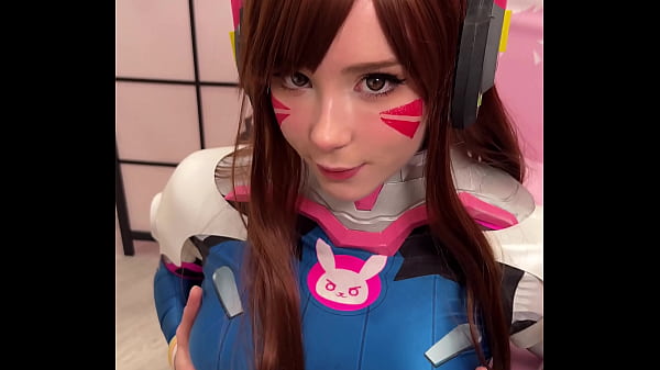 Play MP4 - Tiktoker Girl Cosplay D&period;Va from Overwatch and Sucks Dick till Facial