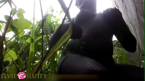 Black skin girlnaked in public place