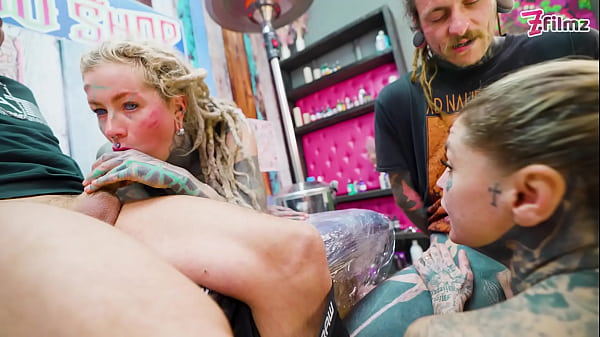 Nonton Tattooed Couple Fuck With Big Cocks Merry Gets Inked Foursome thumbnail