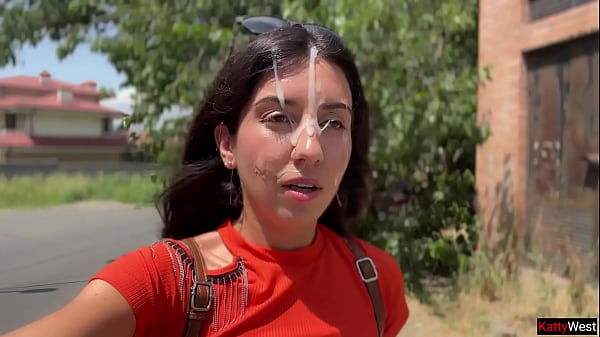 Public Blowjob in_the Bushes with_Strangerand Crazy Cumwalk Covered in Cum