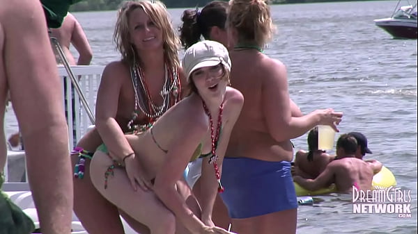 Girl Next Door Types Party Topless At This Lake Party thumbnail