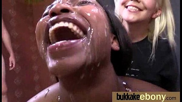 First time ebony with agroup of white_dicks 30