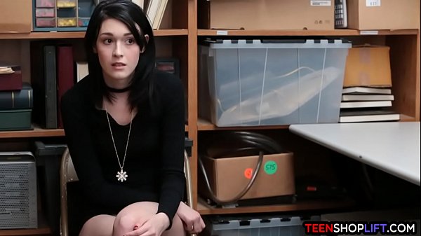 Tiny teen gets hammered in the backroom office