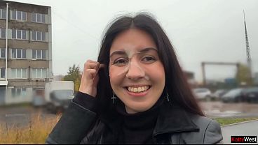 Cum on My Face I Want to Walking Like this on Street Blowjob in Car and Public Cumwalk
