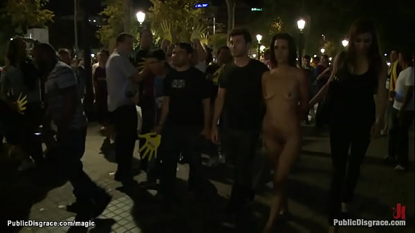 Slim babe fucked by big dick in public