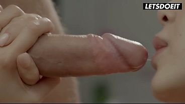 Two hands stroking, mouth full of fucking cock... she won't let go
