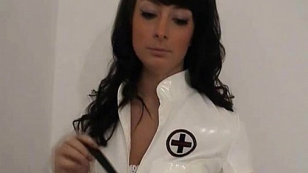 Let me tease you hard in my sexy PVC nurse uniform 