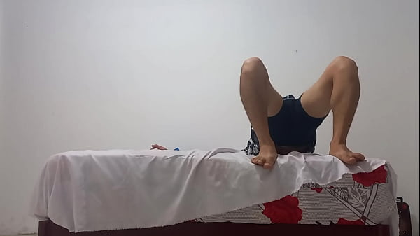 The newbie of the class wants to have sex with an inflated condom