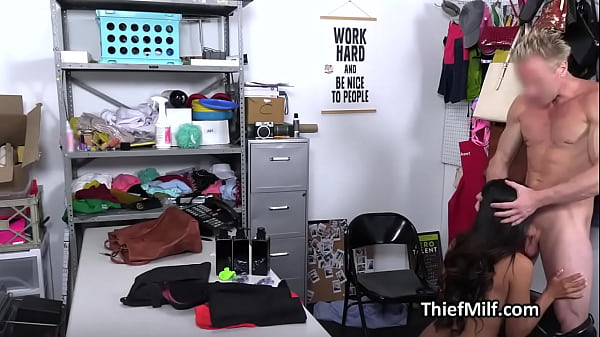 Catching a hot latina thief with butt plug who is ready to have fun